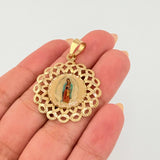 Dije Dije Virgen Guadalupe 3gr / 1 1/2 in / Oro Amarillo +4 18K