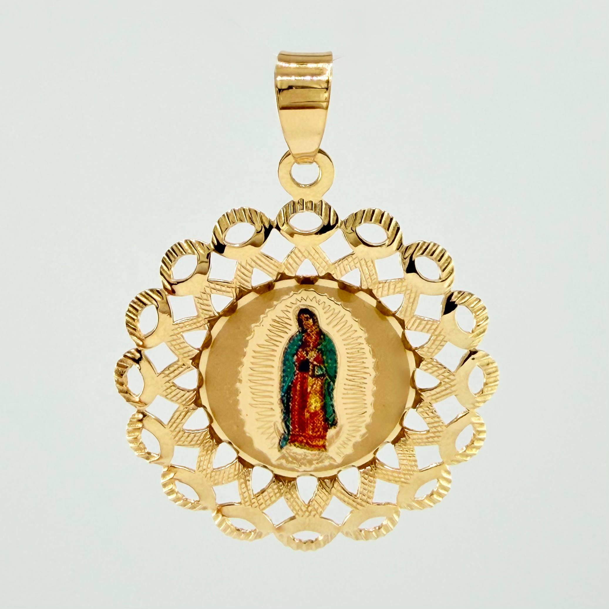 Dije Dije Virgen Guadalupe 3gr / 1 1/2 in / Oro Amarillo +4 18K