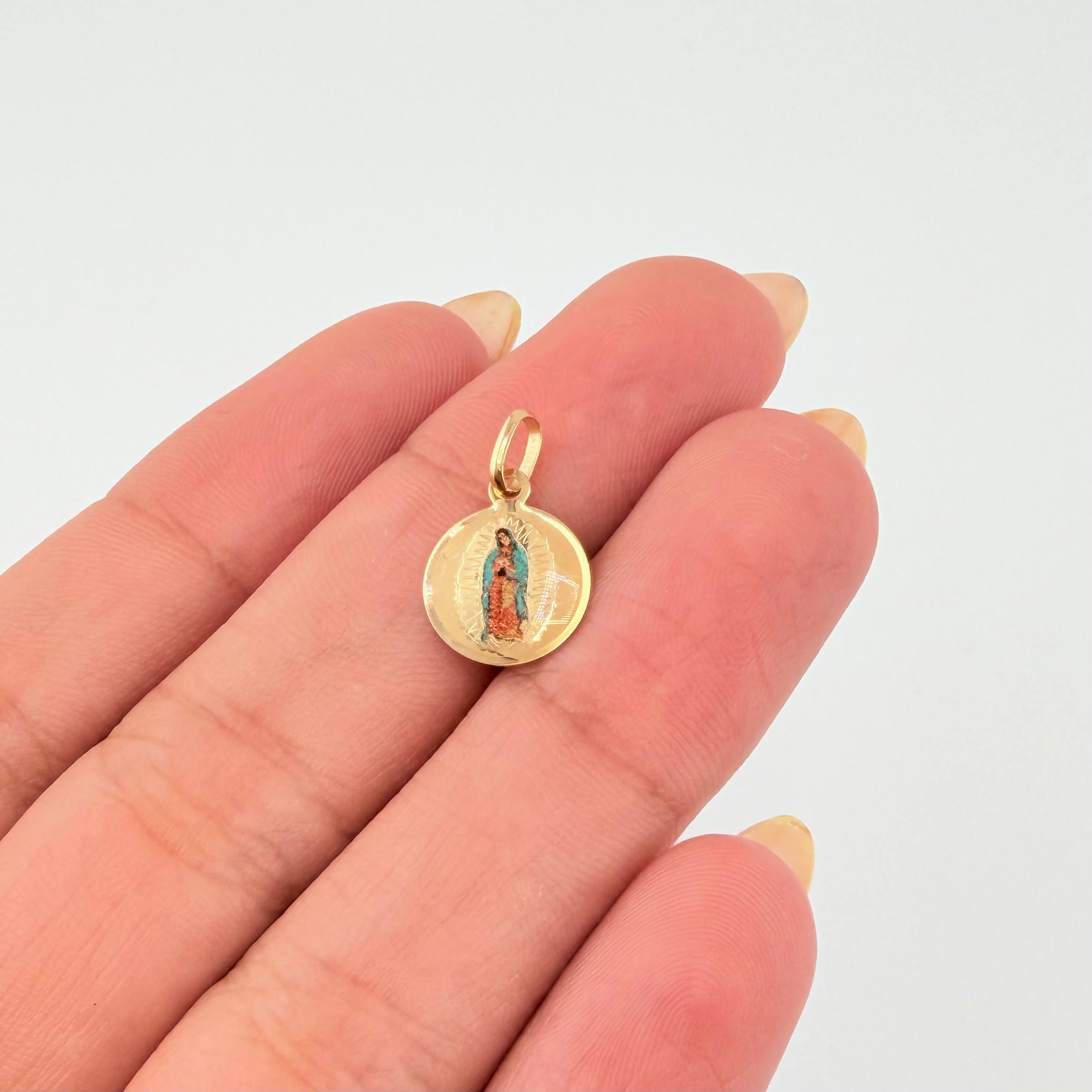 Dije Dije Virgen Guadalupe 0.45gr / 1/2 in / Oro Amarillo +4 18K