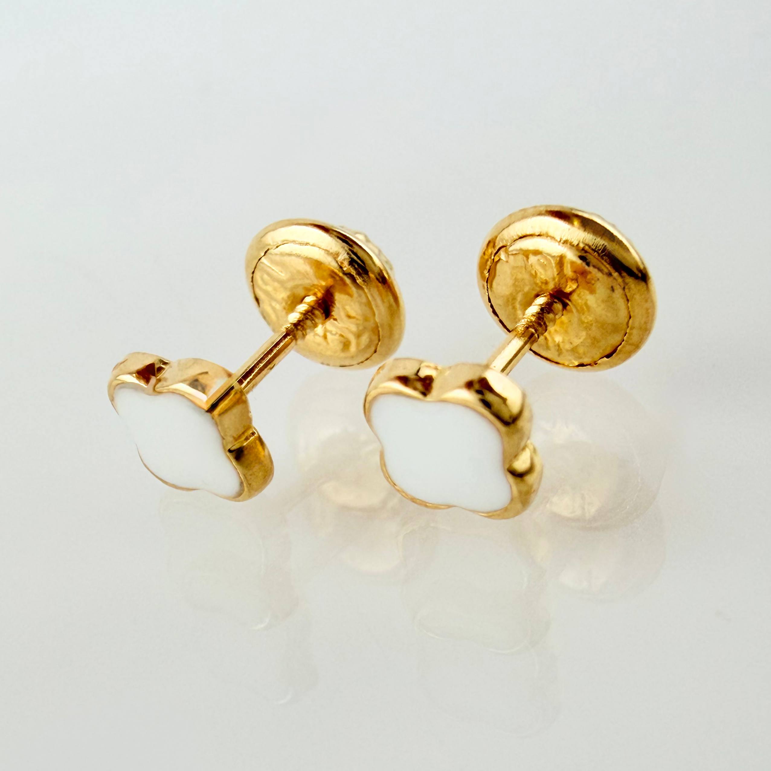 Topos Trebol 0.8gr / 5.2mm Oro Amarillo 18K ©