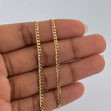 Cadena Cubana 3.5gr / 19 3/4 in / 2.3mm Oro Amarillo +1 18K %