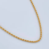 Cadena Lazo 3.2gr / 19 3/4 in / 2mm Oro Amarillo +3 18K &