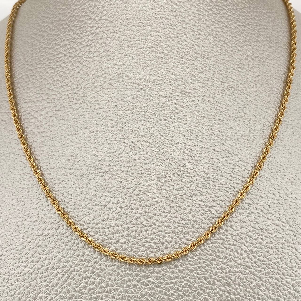 Cadena Lazo 3.2gr / 19 3/4 in / 2mm Oro Amarillo +3 18K &