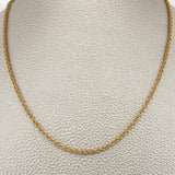 Cadena Lazo 3.2gr / 19 3/4 in / 2mm Oro Amarillo +3 18K &