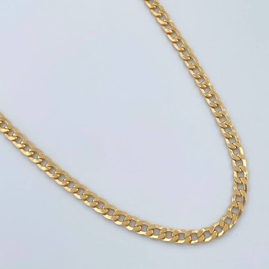 Cadena Cubana 3.4gr / 19 3/4 in / 2mm Oro Amarillo +1 18K &