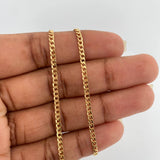 Cadena Cubana 3.4gr / 19 3/4 in / 2mm Oro Amarillo +1 18K &
