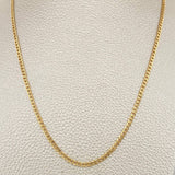 Cadena Cubana 3.4gr / 19 3/4 in / 2mm Oro Amarillo +1 18K &