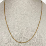 Cadena China 2.1gr / 15 3/4 in / 1.46mm Oro Amarillo +1 18K %