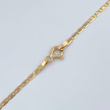 Cadena Escalera Plana 2.25gr / 15 3/4 in / 1.7mm Tres Oros +3 18K %