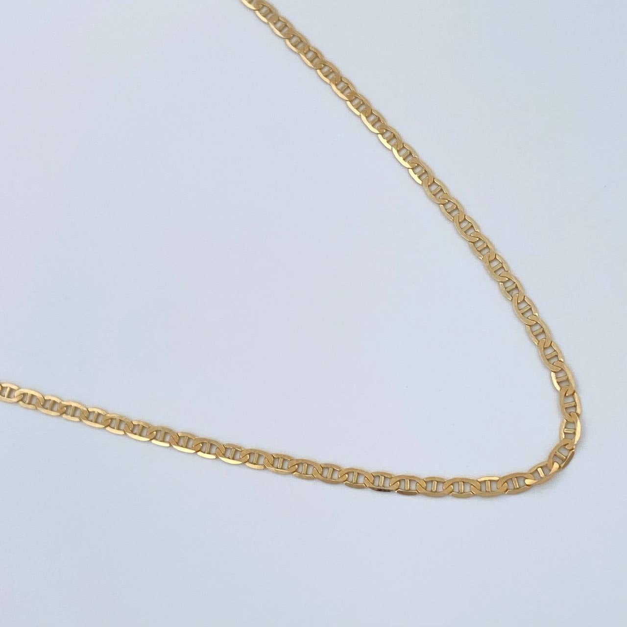 Cadena Escalera Plana 1.7gr / 17 3/4 in / 1.33mm Oro Amarillo +3 18K %