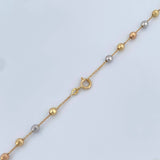 Rosario Virgen Milagrosa Cruz 11.45gr / 23 3/4 in / 4mm Tres Oros +4 18K %