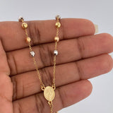 Rosario Virgen Milagrosa Cruz 11.45gr / 23 3/4 in / 4mm Tres Oros +4 18K %
