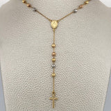 Rosario Virgen Milagrosa Cruz 11.45gr / 23 3/4 in / 4mm Tres Oros +4 18K %