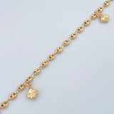 Tobillera Gc Treboles 3.9gr / 10 1/4 in / 3.25mm Oro Amarillo 18K &
