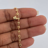Tobillera Gc Treboles 3.9gr / 10 1/4 in / 3.25mm Oro Amarillo 18K &