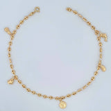 Tobillera Gc Figuras 4.1gr / 10 1/2 in / 3.3mm Oro Amarillo 18K &