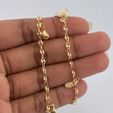 Tobillera Gc Figuras 4.1gr / 10 1/2 in / 3.3mm Oro Amarillo 18K &