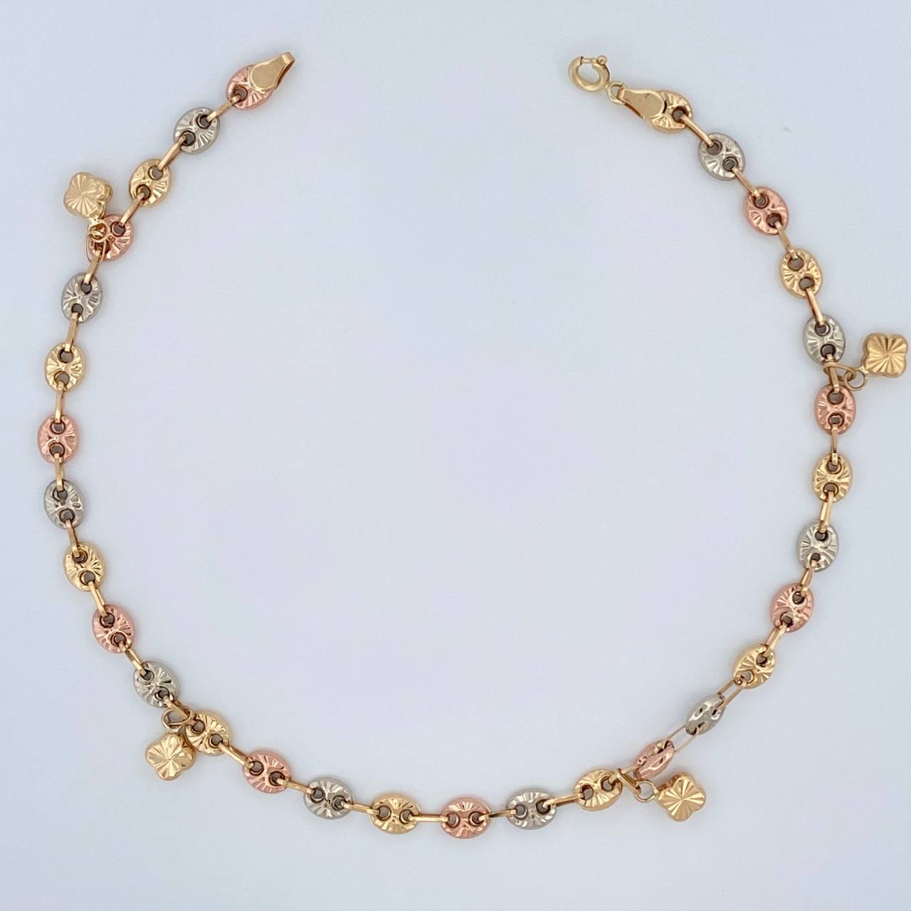 Tobillera GC 5.95gr / 10 1/2 in / 4.8mm Tres Oros 18K %