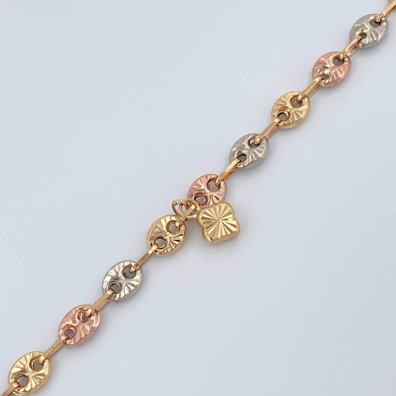 Tobillera GC 5.95gr / 10 1/2 in / 4.8mm Tres Oros 18K %