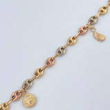 Tobillera Gc Figuras 5.55gr / 10 1/4 in / 4.96mm Tres Oros 18K &