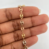 Tobillera Gc Figuras 5.55gr / 10 1/4 in / 4.96mm Tres Oros 18K &