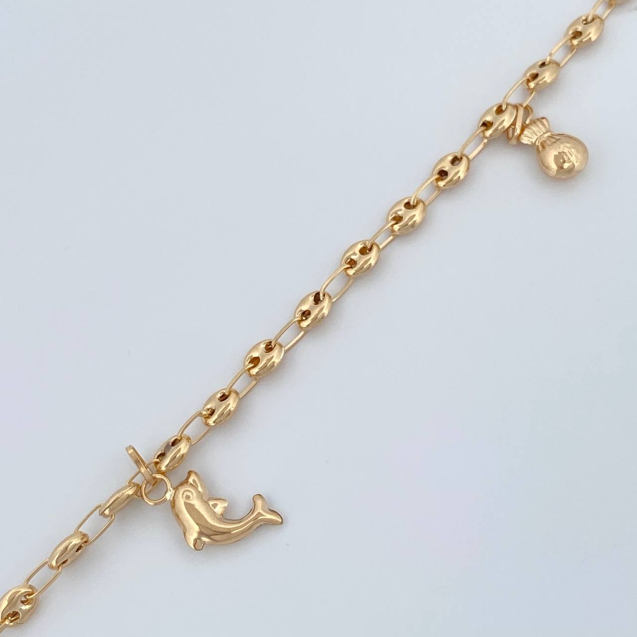 Tobillera GC 4.15gr / 10 3/4 in / 3mm Oro Amarillo 18K %