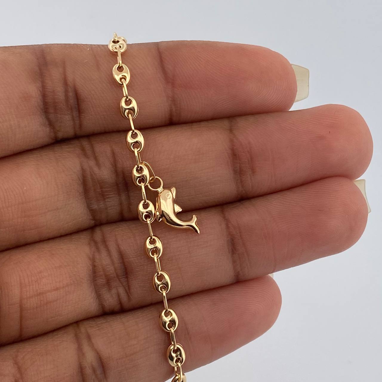 Tobillera GC 4.15gr / 10 3/4 in / 3mm Oro Amarillo 18K %