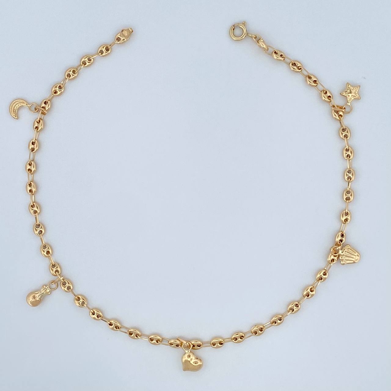 Tobillera GC 4gr / 10 1/2 in / 3.18mm Oro Amarillo 18K %