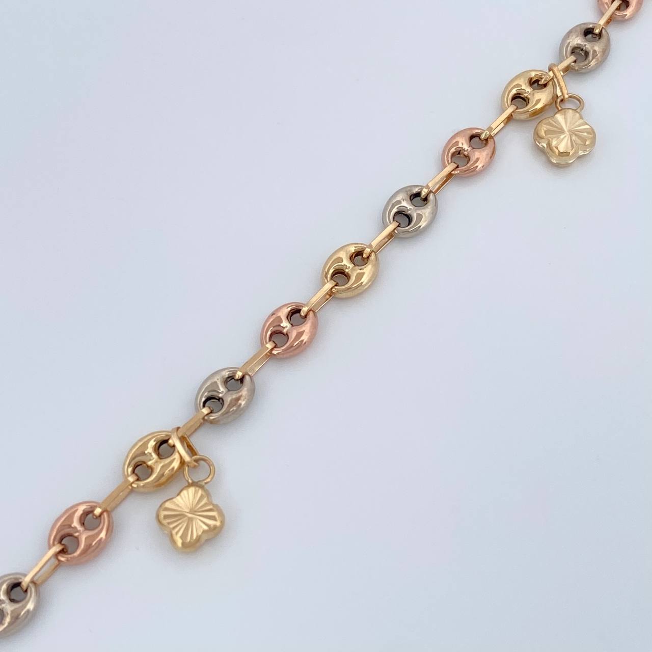 Tobillera GC Trébol  5.35gr / 10 1/2 in / 4.83mm Tres Oros 18K %