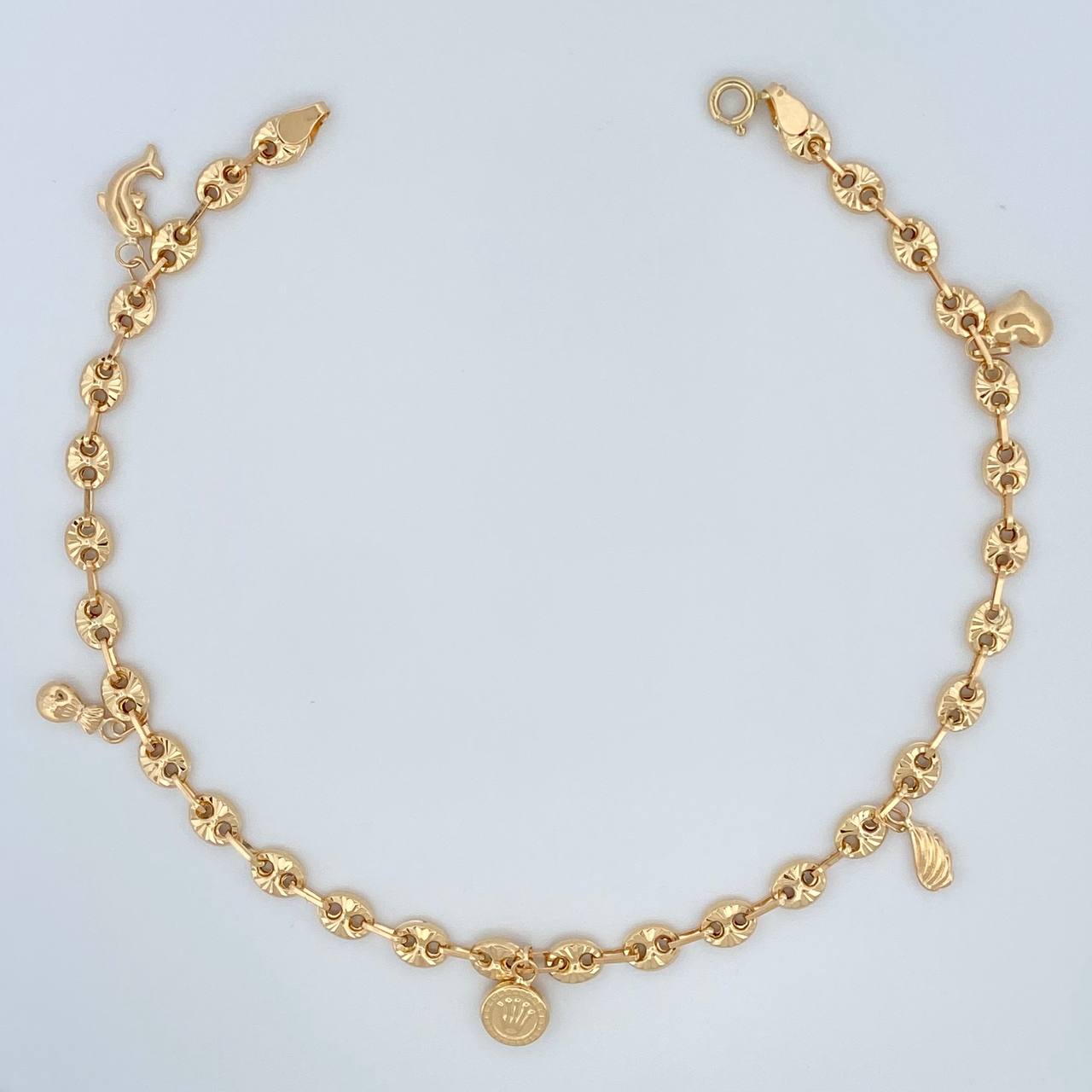 Tobillera GC 6.2gr / 10 1/2 in / 4.77mm Oro Amarillo 18K %