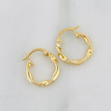 Candongas Asby 1.1 g / 1/2 in Oro Amarillo 18K
