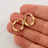 Candongas Deis 1.3 g / 1/2 in Oro Amarillo 18K