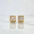 Clover Stud Earrings 1.8 g / in / 6.4 mm 18K Yellow Gold