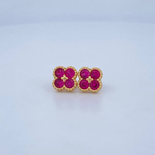 Topos Trebol 2.95gr /  Oro Amarillo 18K &