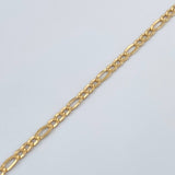 Pulso Figaro 1.4gr / 7 1/2 in / 1mm Oro Amarillo +1 18K &