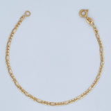 Pulso Figaro 1.4gr / 7 1/2 in / 1mm Oro Amarillo +1 18K &