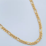 Cadena Figaro 6.5gr / 24 in / 3mm Oro Amarillo +1 18K &