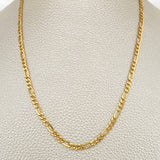 Cadena Figaro 6.5gr / 24 in / 3mm Oro Amarillo +1 18K &