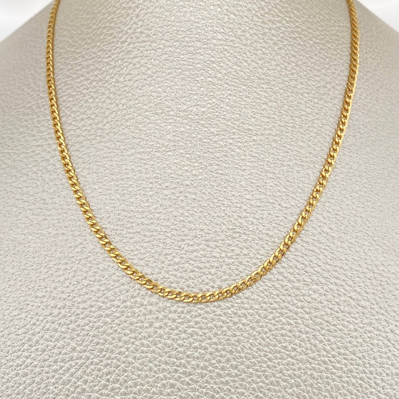 Cadena Cubana 4.7gr / 23 3/4 in / 3.1mm Oro Amarillo +1 18K &