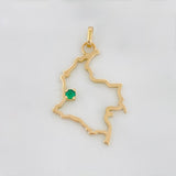 Dije Mapa Colombia 2 g / 1 1/4 in Oro Amarillo 18K