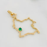 Dije Mapa Colombia 2 g / 1 1/4 in Oro Amarillo 18K
