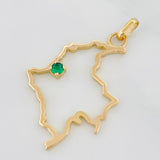 Dije Mapa Colombia 2 g / 1 1/4 in Oro Amarillo 18K