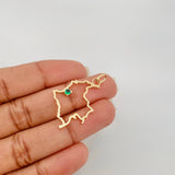 Dije Mapa Colombia 2 g / 1 1/4 in Oro Amarillo 18K