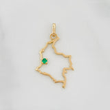 Dije Mapa Colombia 1.05 g / 1 1/4 in Oro Amarillo 18K