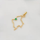 Dije Mapa Colombia 1.15 g / 1 1/4 in Oro Amarillo 18K