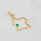 Dije Mapa Colombia 1.1 g / 1 1/4 in Oro Amarillo 18K