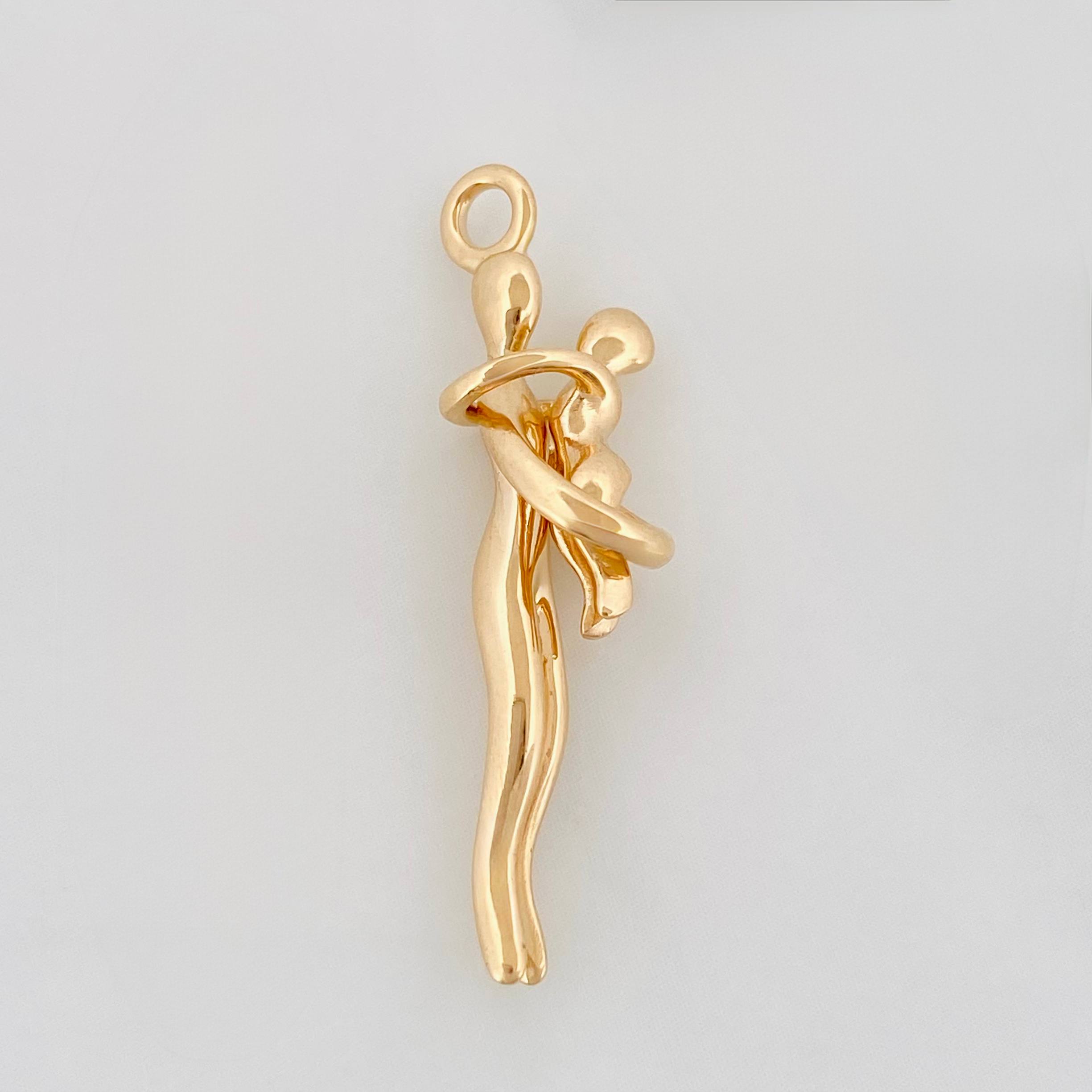Dije Mama E Hijo 3 g / 1 1/4 in Oro Amarillo 18K