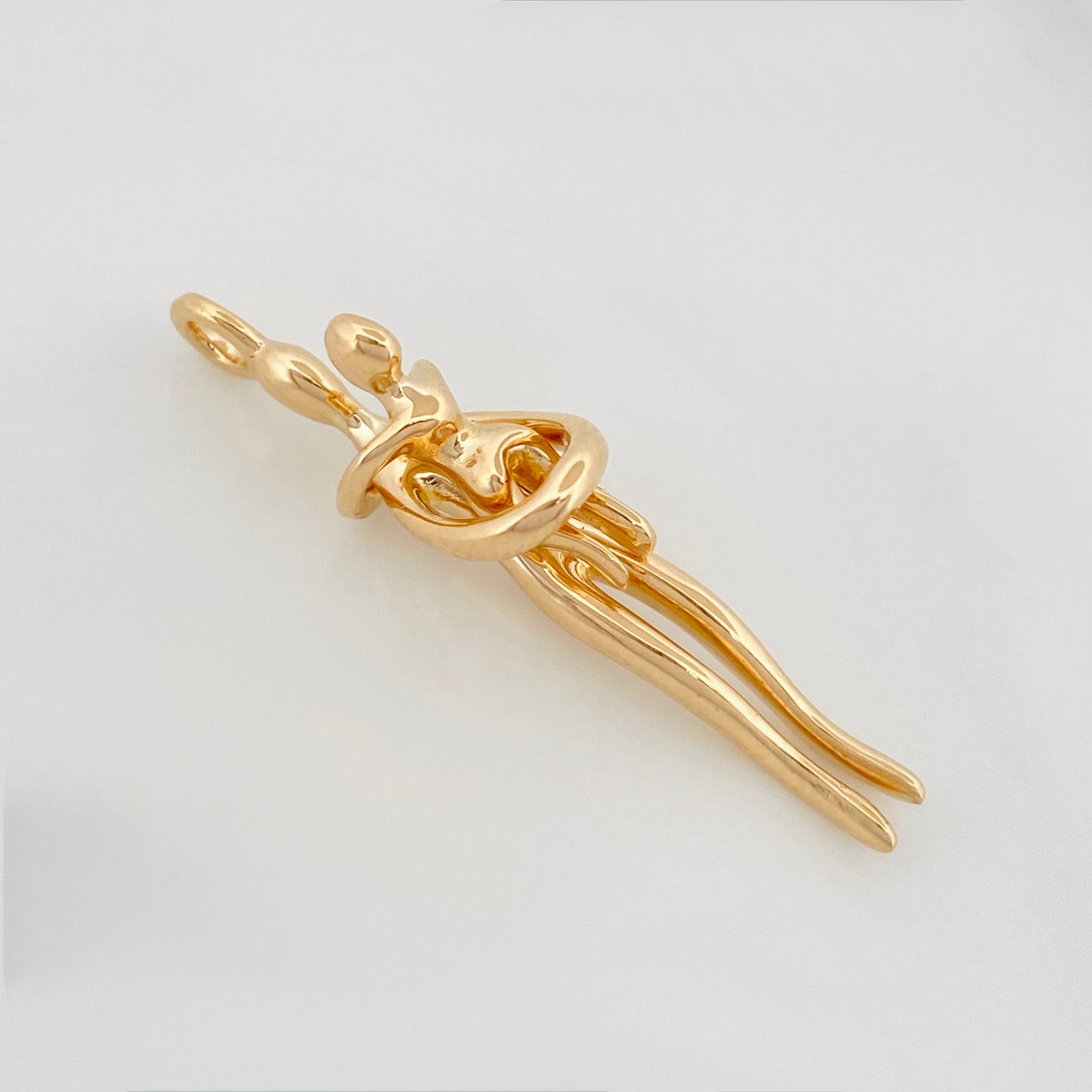Dije Mama E Hijo 3 g / 1 1/4 in Oro Amarillo 18K