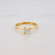 Anillo Solitario Diamantes 28Pts 1.7 g / T6 3/4 Oro Amarillo 18K