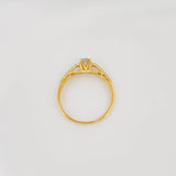 Solitaire Ring Churumbela Diamonds 35Pts 1.2 g / T5 3/4 Yellow Gold 18K